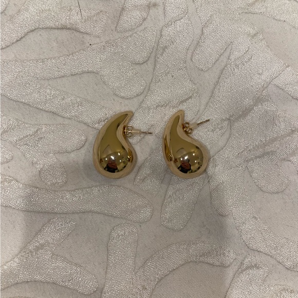 Gold Drop Earring - Picture 2 of 2